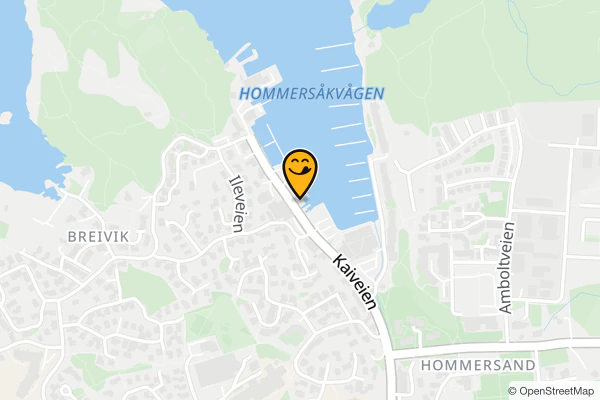 Kart over Dolly Dimples Hommersåk i Kaiveien 33, 4310 Hommersåk