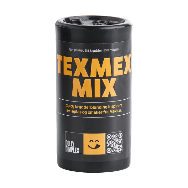 Dollys Delish TexMex Mix, krydderblanding i svart boks
